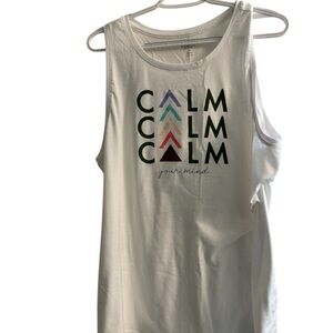 Old Navy Active Women's White Graphic Tank Top